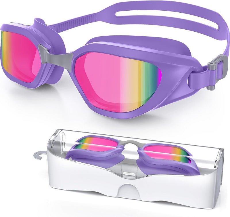 Vegemono Swim Goggles, Unisex Adult Swimming Goggles Anti Fog Anti UV No Leakage Wide View for Men Women Youth - Image 1